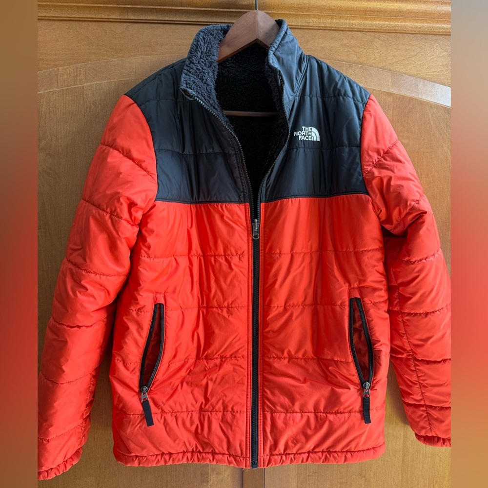 The North Face Red Jacket with Black Accents
